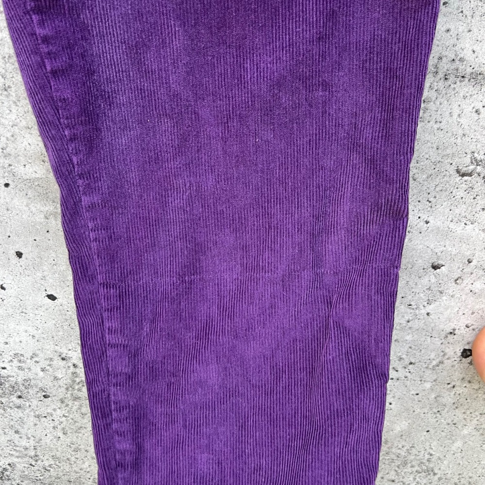Vintage L.L. Bean Pants Women 10 Purple Corduroy High Rise Outdoors 80s 90s - Picture 5 of 9